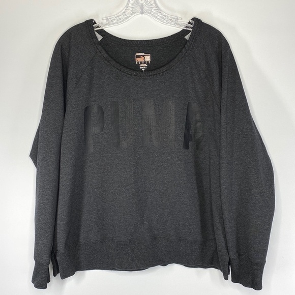 Puma Dry Cell Charcoal Gray Crewneck Sweatshirt Size XL - Picture 1 of 6